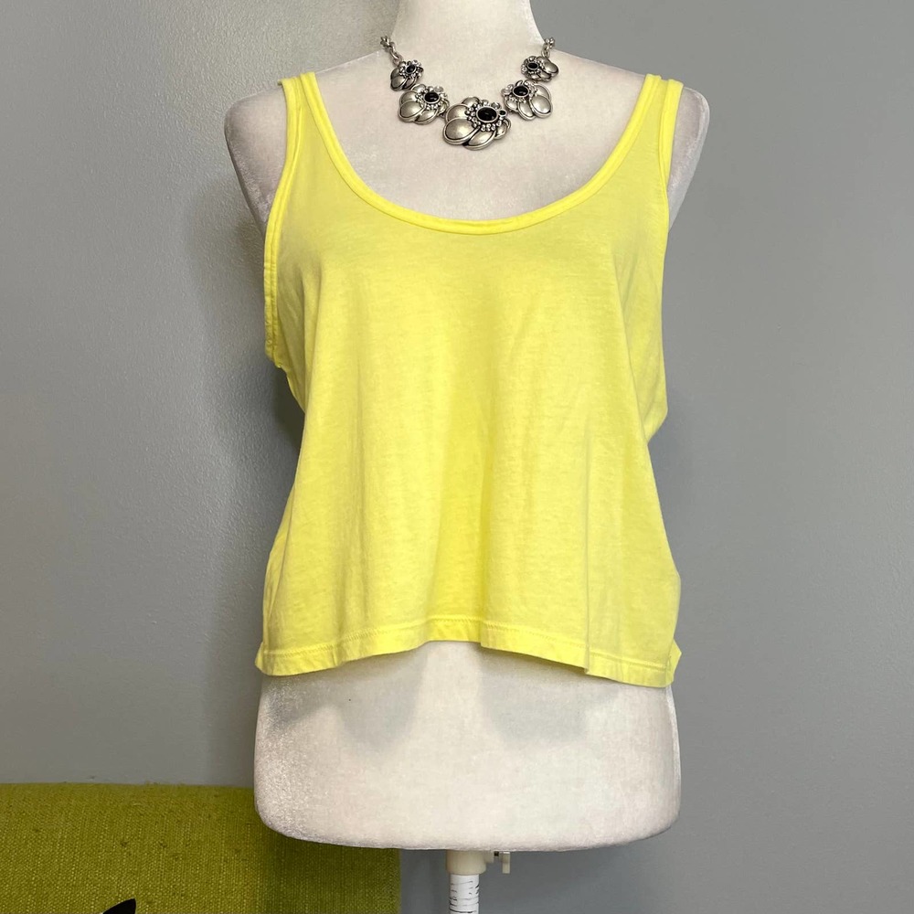 BP Yellow Lemonade Relaxed Fit Crop Tank Top NEW Medium